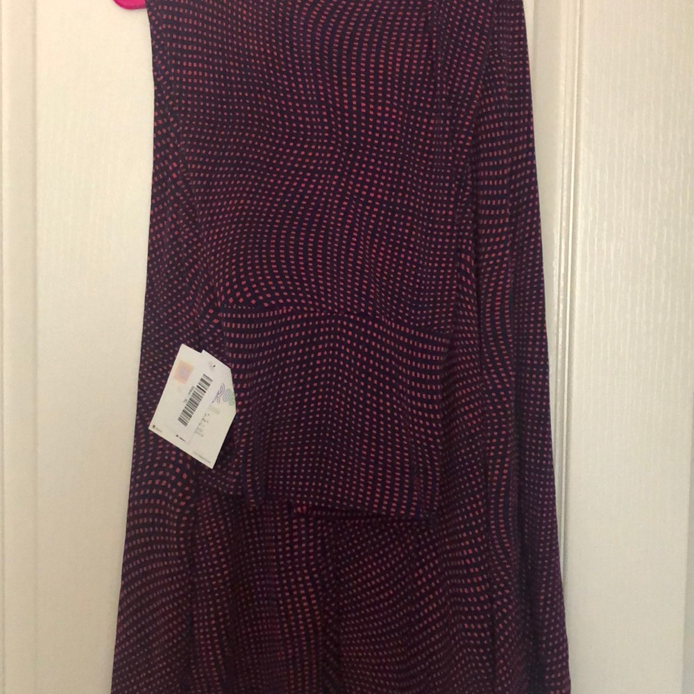 LuLaRoe Maxi Skirt - Blue with Red checkers